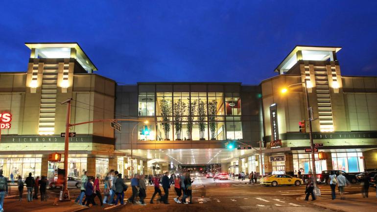 The sparkling exterior of Queens Center in Elmhurst, New York The sparkling exterior of Queens Center in Elmhurst, New York
