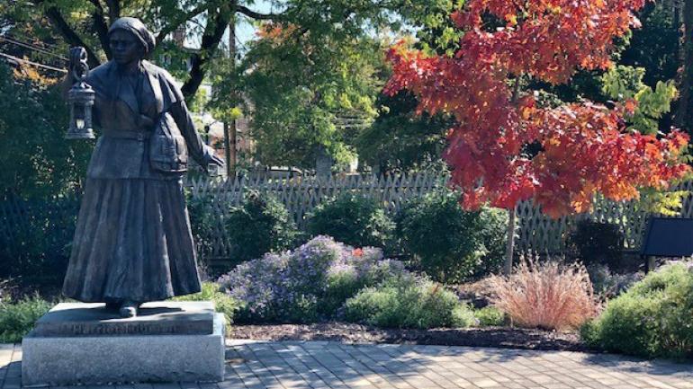 A statue of Harriet Tubman at the NYS Equal Rights Heritage Center in the activist’s hometown, Auburn A statue of Harriet Tubman at the NYS Equal Rights Heritage Center in the activist’s hometown, Auburn