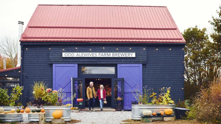 Craft beer and local food come together at Odd Alewives Farm Brewery in Waldoboro, Maine Craft beer and local food come together at Odd Alewives Farm Brewery in Waldoboro, Maine