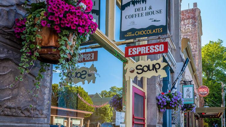 The welcoming streets of Port Angeles, Washington The welcoming streets of Port Angeles, Washington