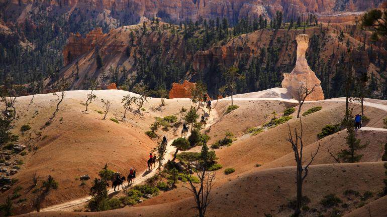 Horseback riding in Utah’s Bryce Canyon National Park Horseback riding in Utah’s Bryce Canyon National Park