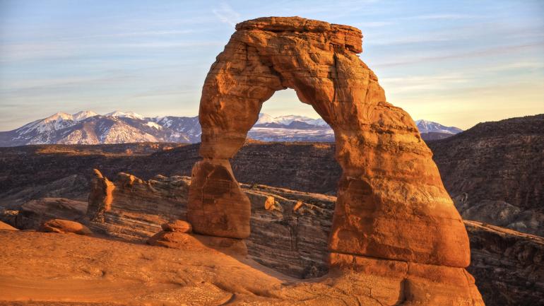 Delicate Arch, one of the many famous features of Utah’s Arches National Park Delicate Arch, one of the many famous features of Utah’s Arches National Park