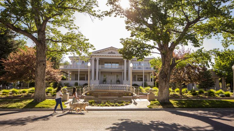 Walking by the Nevada Governor's Mansion in Carson City, Nevada Walking by the Nevada Governor's Mansion in Carson City, Nevada