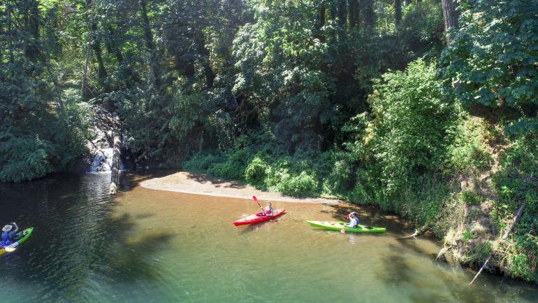 A peaceful day paddling the Clackamas River near Estacada, Oregon A peaceful day paddling the Clackamas River near Estacada, Oregon