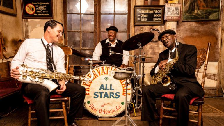 House band The Preservation All-Stars play a show in Preservation Hall House band The Preservation All-Stars play a show in Preservation Hall