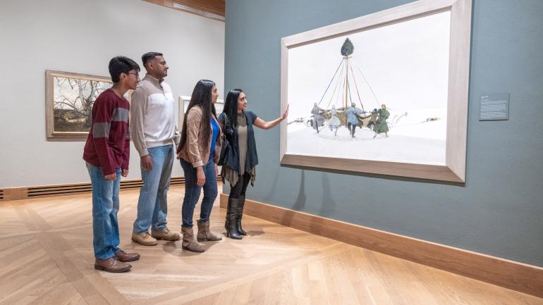 Perusing the galleries at the Brandywine Museum of Art Perusing the galleries at the Brandywine Museum of Art