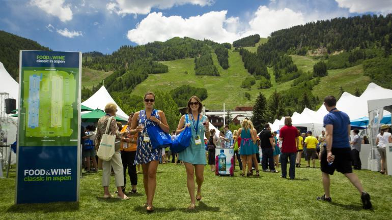 Enjoying mountain views and craft bites at the annual Food & Wine Classic in Aspen Enjoying mountain views and craft bites at the annual Food & Wine Classic in Aspen