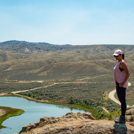 Overlooking the North Platte River in Fremont Canyon, Wyoming