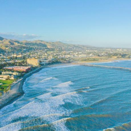 Ventura Beach Pier on the coast of Ventura, California
