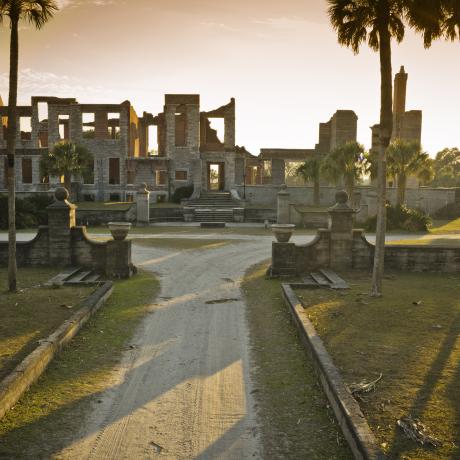 Ruins of the 1884 Dungeness mansion on Cumberland Island 