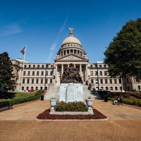 Mississippi state capitol building in Jackson, Mississippi