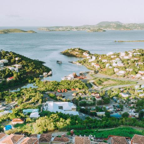 Aerial view of the U.S. Virgin Islands