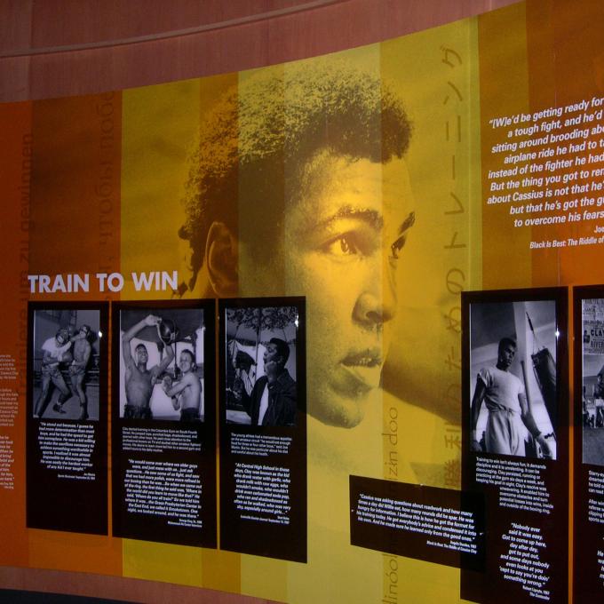 Train to Win exhibit at Muhammad Ali Center Train to Win exhibit at Muhammad Ali Center