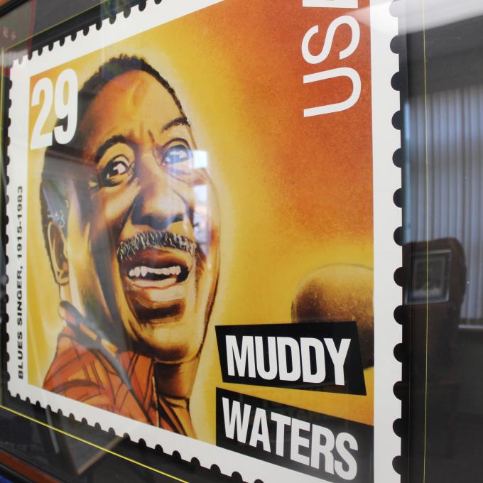 A postage stamp honoring the great Muddy Waters A postage stamp honoring the great Muddy Waters