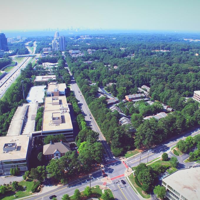 Aerial view of Sandy Springs Aerial view of Sandy Springs
