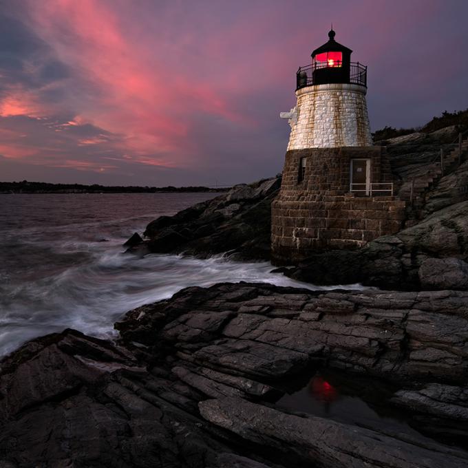 A lighthouse in Newport, Rhode Island A lighthouse in Newport, Rhode Island