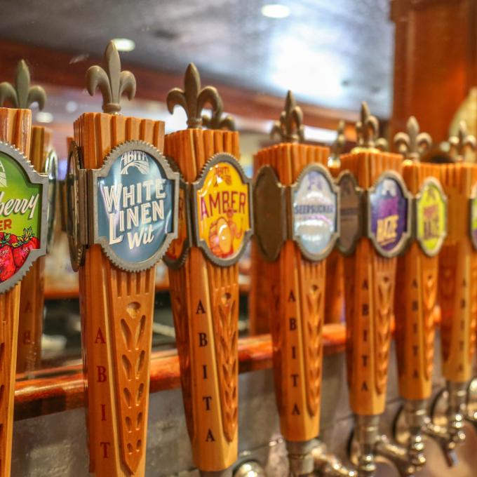 The taps at Abita Brewery The taps at Abita Brewery