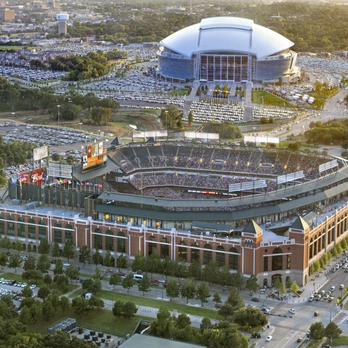 Vista aérea del estadio de los Dallas Cowboys Vista aérea del estadio de los Dallas Cowboys