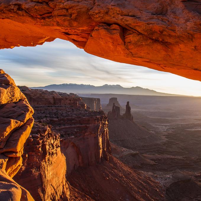 Sunrise at the Mesa in Canyonlands National Park just north of Moab, Utah Sunrise at the Mesa in Canyonlands National Park just north of Moab, Utah