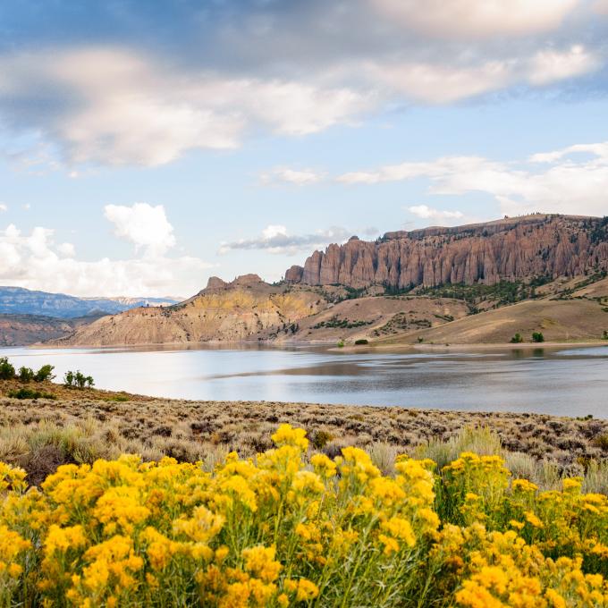 The Blue Mesa Reservoir is Colorado's largest man-made lake. The Blue Mesa Reservoir is Colorado's largest man-made lake.