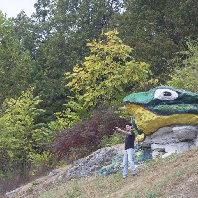Frog Rock selfie Frog Rock selfie