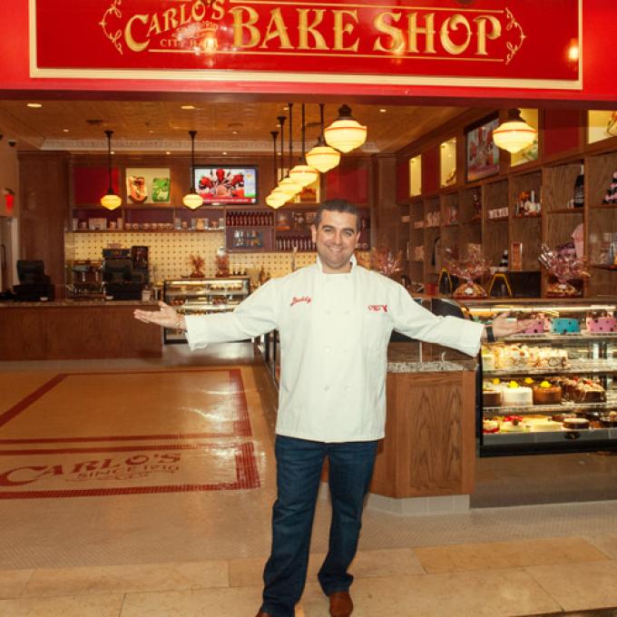 Buddy of “Cake Boss” in front of Carlo’s Bakery in Jersey City Buddy of “Cake Boss” in front of Carlo’s Bakery in Jersey City