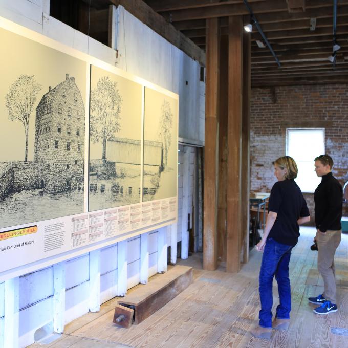 Browsing an exhibit on the history of Cape Girardeau Browsing an exhibit on the history of Cape Girardeau