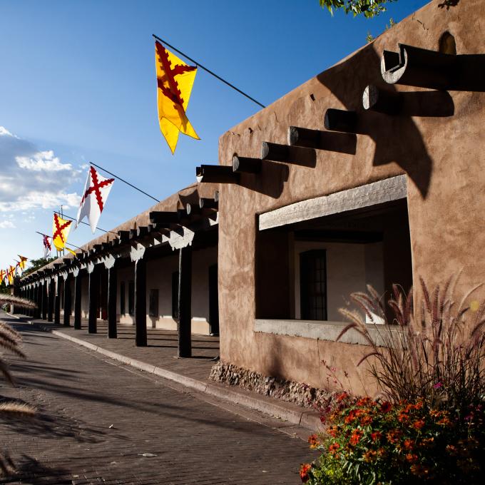Santa Fe's Palace of the Governors, built in 1610, is the oldest continuously occupied public building in America. Santa Fe's Palace of the Governors, built in 1610, is the oldest continuously occupied public building in America.