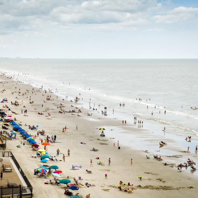 Beachgoers in Myrtle Beach, South Carolina Beachgoers in Myrtle Beach, South Carolina