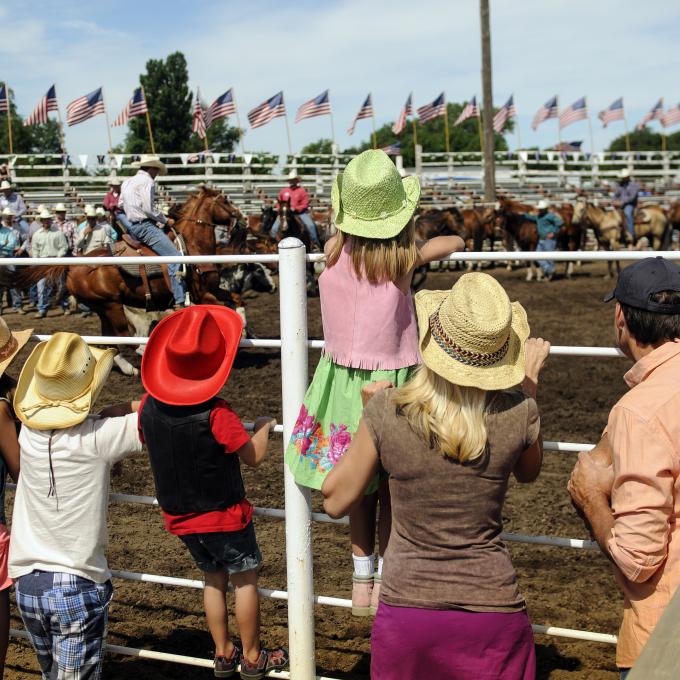 Watching a local rodeo in South Dakota Watching a local rodeo in South Dakota