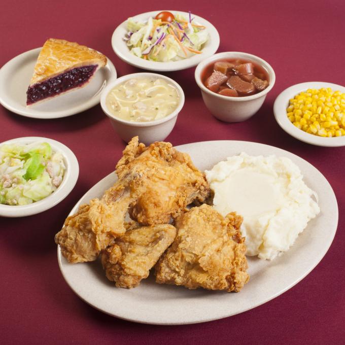 Mrs. Knott’s famous fried chicken at Knott’s Berry Farm Mrs. Knott’s famous fried chicken at Knott’s Berry Farm