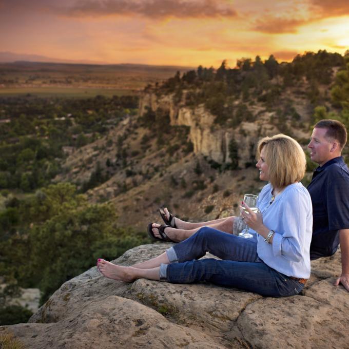 A couple takes in the view from the rimrocks surrounding Billings A couple takes in the view from the rimrocks surrounding Billings