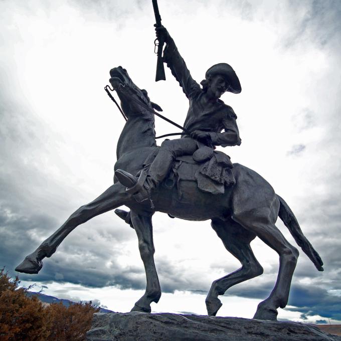 Statue of Buffalo Bill in Cody, Wyoming Statue of Buffalo Bill in Cody, Wyoming