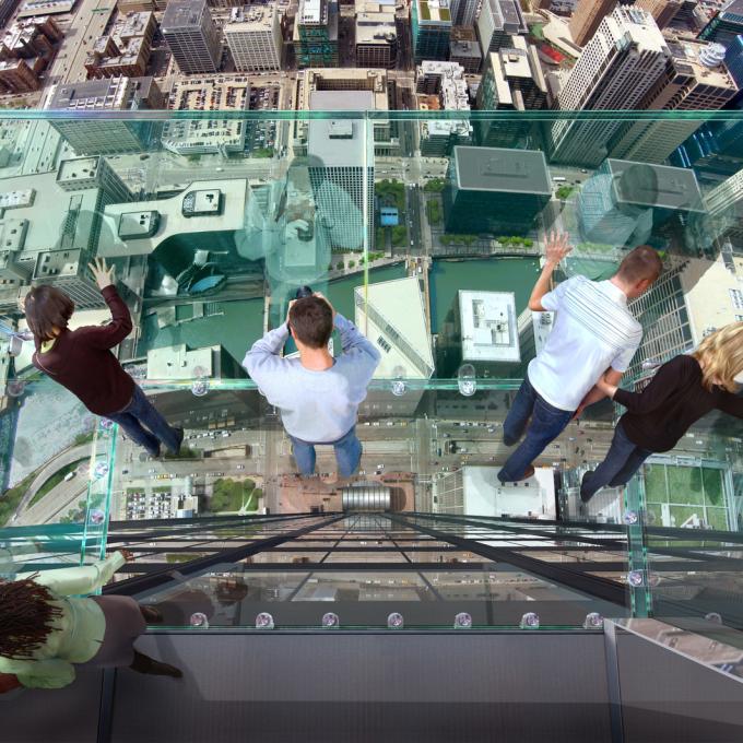 The Ledge on the 103rd floor of the Willis Tower The Ledge on the 103rd floor of the Willis Tower