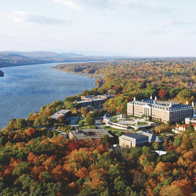 A fall view of the Culinary Institute of America A fall view of the Culinary Institute of America