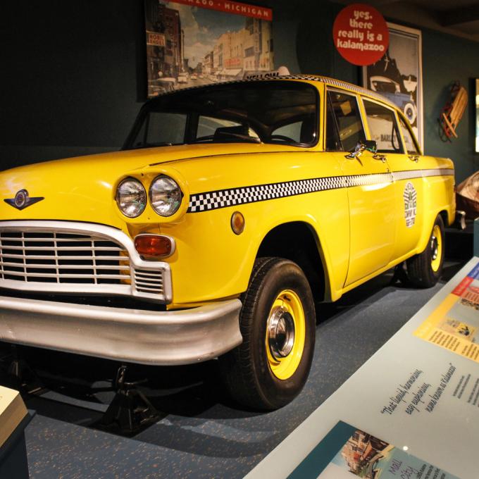 Kalamazoo-built Checker cab on display Kalamazoo-built Checker cab on display