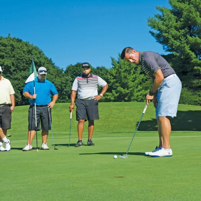 On the green at McCann Golf Course On the green at McCann Golf Course