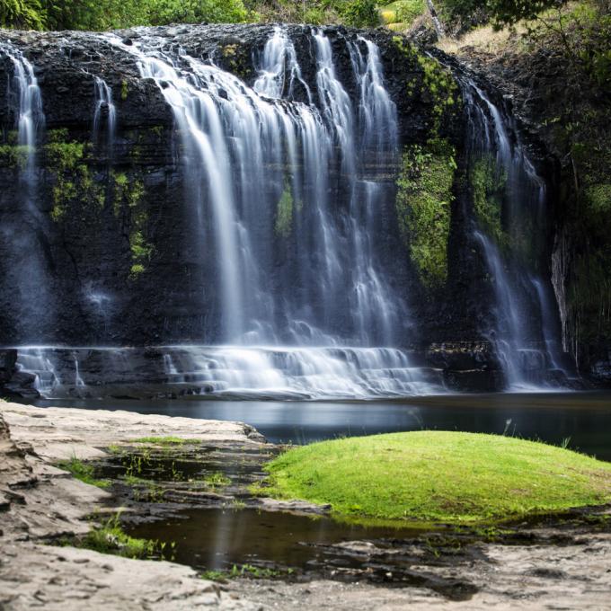 A jungle waterfall in Guam A jungle waterfall in Guam