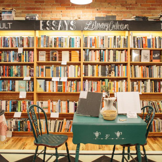 A reading table inside Ann Arbor's Literati Bookstore A reading table inside Ann Arbor's Literati Bookstore