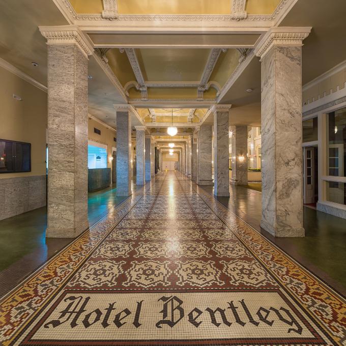 Hotel Bentley’s luxe lobby Hotel Bentley’s luxe lobby