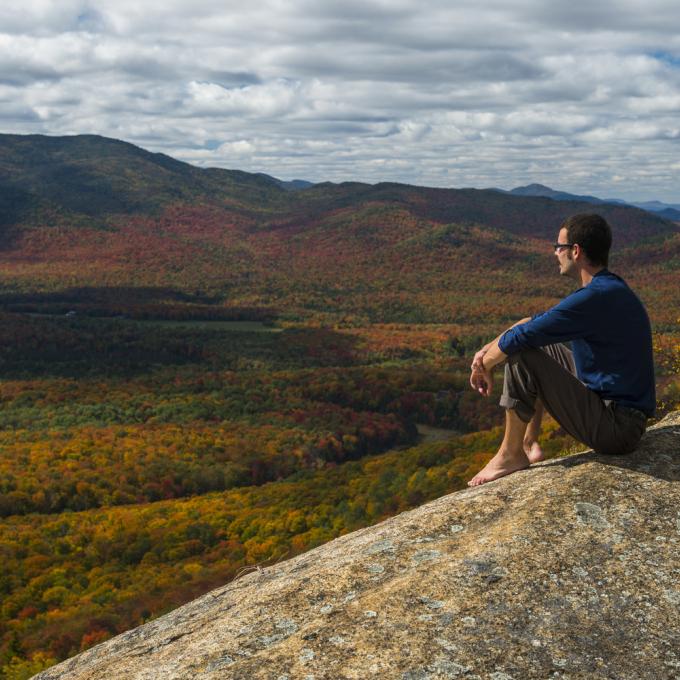 Looking out over the forested hills of the Adirondack Mountains Looking out over the forested hills of the Adirondack Mountains