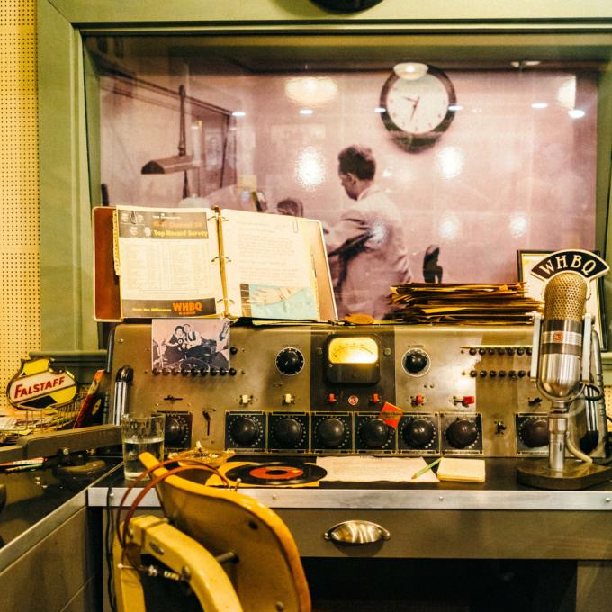 A broadcasting exhibit at Sun Studio in Memphis A broadcasting exhibit at Sun Studio in Memphis