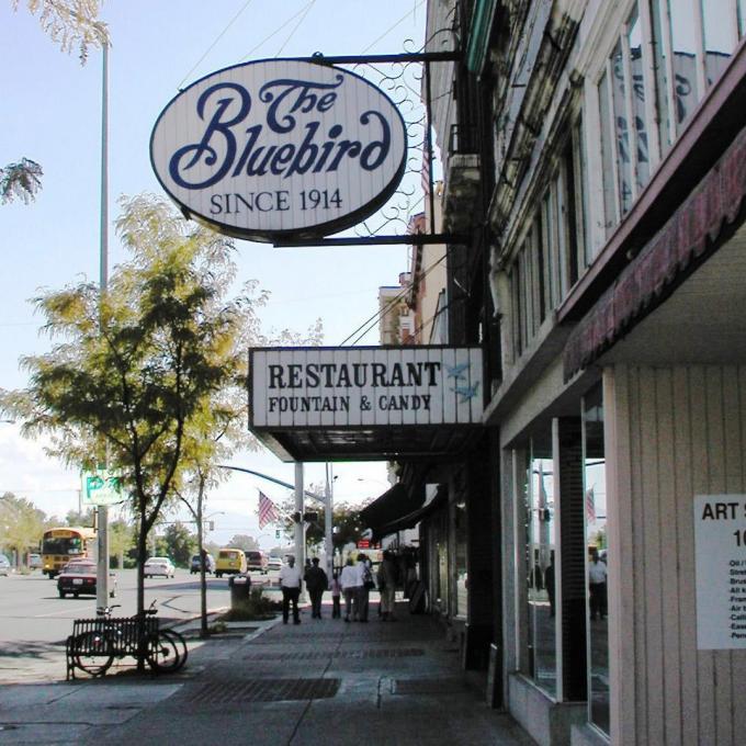Exterior signage of Logan’s Bluebird Restaurant Exterior signage of Logan’s Bluebird Restaurant