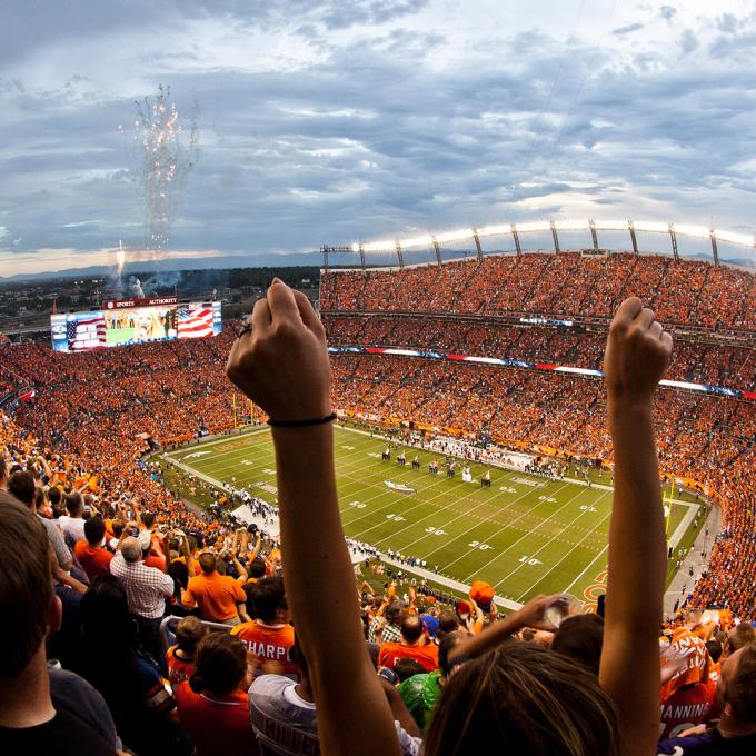 Sports Authority Field at Mile High, where the Denver Broncos play football Sports Authority Field at Mile High, where the Denver Broncos play football