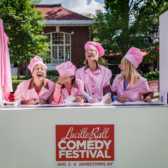 Honoring Jamestown native Lucille Ball, the Lucille Ball Comedy Festival is held in Jamestown each year Honoring Jamestown native Lucille Ball, the Lucille Ball Comedy Festival is held in Jamestown each year