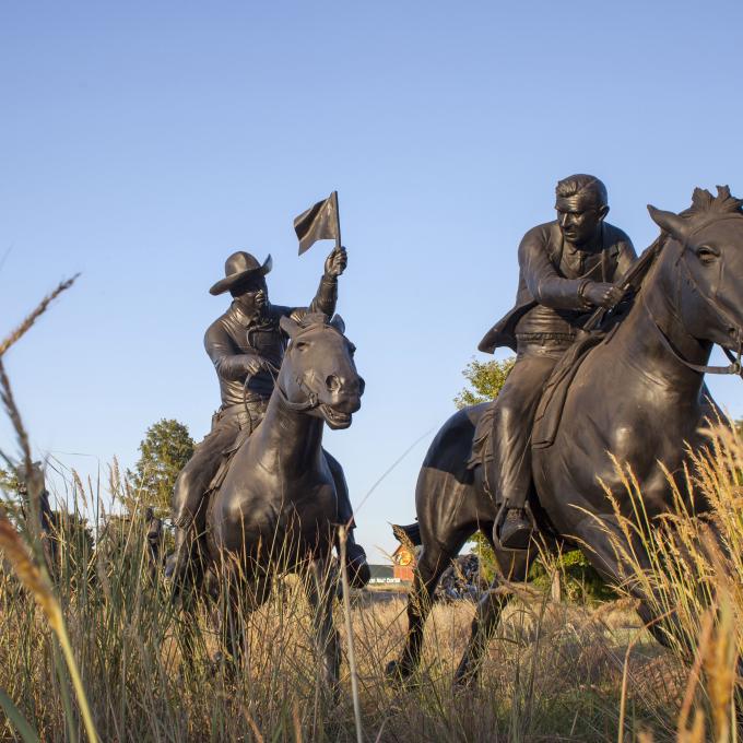 Centennial Land Run Monument in the Bricktown District, Oklahoma City Centennial Land Run Monument in the Bricktown District, Oklahoma City