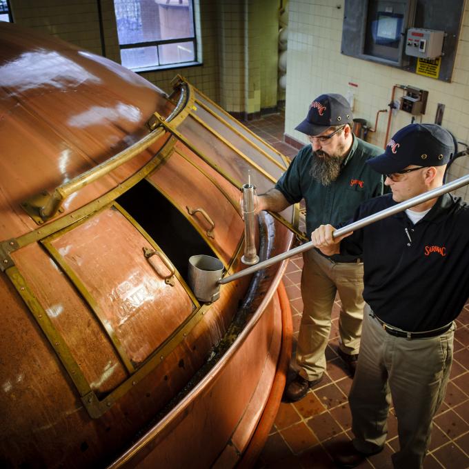 Brewmasters at work at F.X. Matt Brewing Company Brewmasters at work at F.X. Matt Brewing Company