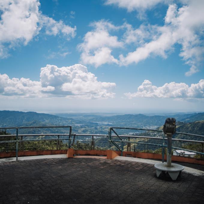 The view from the Mirador Villalba-Orocovis observation deck in Puerto Rico The view from the Mirador Villalba-Orocovis observation deck in Puerto Rico