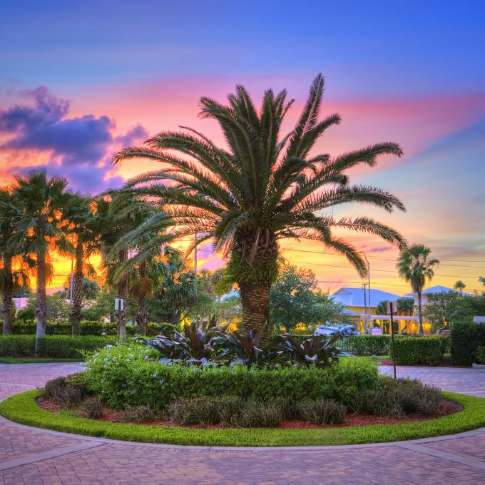 A colorful sunset in Stuart, Florida A colorful sunset in Stuart, Florida