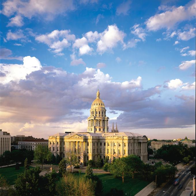 The Colorado state capitol building in Denver The Colorado state capitol building in Denver